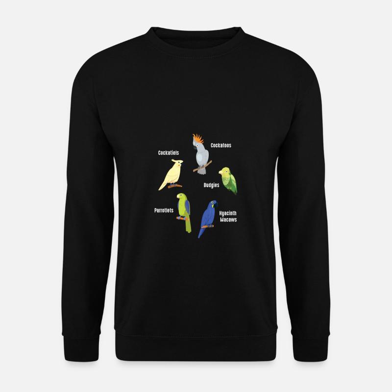 Papagei Art Kanarienvogel Geschenk Kakadu Sittich - Unisex Pullover - Schwarz