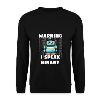 AI Künstliche Intelligenz Coding Geschenk lustig - Unisex Pullover - Schwarz - Vorne - Alina (178cm) & Michal (187cm)