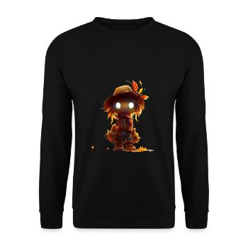 Vogelscheuche Halloween Vogelscheuchen Kostüm - Unisex Pullover - Schwarz - Vorne - Alina (178cm) & Michal (187cm)