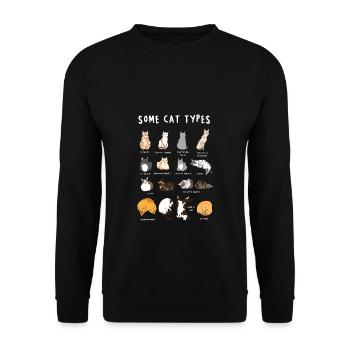 Cat Types Funny Cat Gift Cat Mom Cat - Unisex Sweatshirt - black - Front - Alina (178cm) & Michal (187cm)