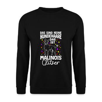 Ce n’est pas du poil de chien, c’est des paillettes malinois - Sweat-shirt Unisexe - noir - Devant - Alina (178cm) & Michal (187cm)