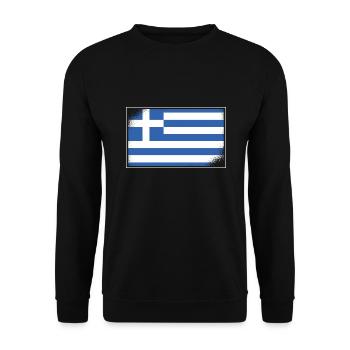 Drapeau de la Grèce Hellas Athènes Drapeau de la Grèce - Sweat-shirt Unisexe - noir - Devant - Alina (178cm) & Michal (187cm)