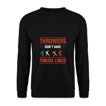Athlétisme, Lancer du javelot, Lancer du marteau, Lancer du poids - Sweat-shirt Unisexe - noir - Devant - Alina (178cm) & Michal (187cm)