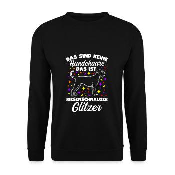 Das Sind Keine Hunde Haare Das Ist Riesenschnauzer - Unisex Pullover - Schwarz - Vorne - Alina (178cm) & Michal (187cm)