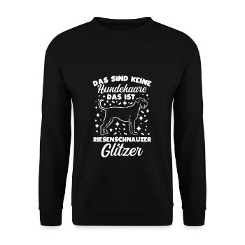 Das Sind Keine Hunde Haare Das Ist Riesenschnauzer - Unisex Pullover - Schwarz - Vorne - Alina (178cm) & Michal (187cm)