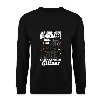 Das Sind Keine Hunde Haare Das Ist Riesenschnauzer - Unisex Pullover - Schwarz - Vorne - Alina (178cm) & Michal (187cm)