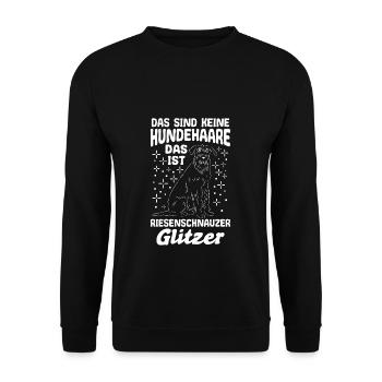 Das Sind Keine Hunde Haare Das Ist Riesenschnauzer - Unisex Pullover - Schwarz - Vorne - Alina (178cm) & Michal (187cm)