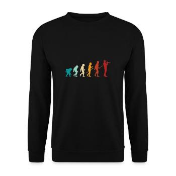 Trumpet Trumpeter Evolution - Trumpet Player - Unisex Sweatshirt - black - Front - Alina (178cm) & Michal (187cm)