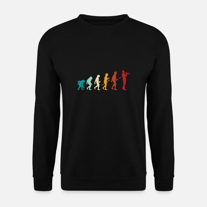 Trompete Trompeter Evolution - Trompetenspieler - Unisex Pullover - Schwarz