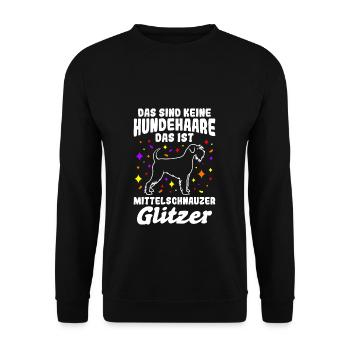 Das Sind Keine Hunde Haare Das Ist Mittelschnauzer - Unisex Pullover - Schwarz - Vorne - Alina (178cm) & Michal (187cm)
