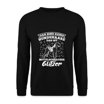 Mittelschnauzer Hundefan Hundebesitzer Hund Gassi - Unisex Pullover - Schwarz - Vorne - Alina (178cm) & Michal (187cm)