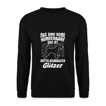 Mittelschnauzer Hundefan Hundebesitzer Hund Gassi - Unisex Pullover - Schwarz - Vorne - Alina (178cm) & Michal (187cm)