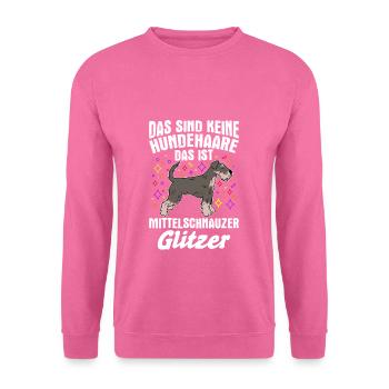 Mittelschnauzer Gassi Hundefan Hundebesitzer Hunde - Unisex Pullover - Pink - Vorne