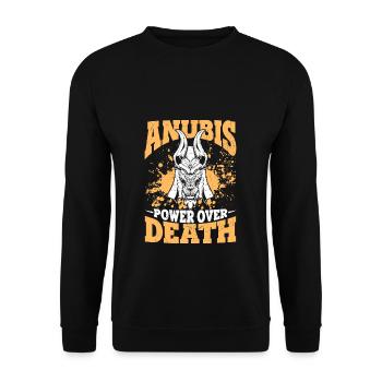 Anubis Power Over Death God of Death History - Unisex Sweatshirt - black - Front - Alina (178cm) & Michal (187cm)