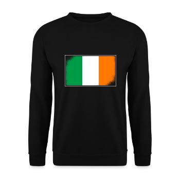 Ireland Flag Vintage Irish Flag Dublin - Unisex Sweatshirt - black - Front - Alina (178cm) & Michal (187cm)