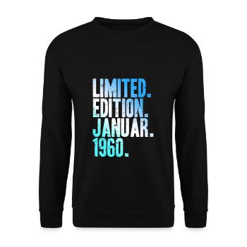 Limited Edition Januar 1960 Limitierte Auflage Ori - Unisex Pullover - Schwarz - Vorne - Alina (178cm) & Michal (187cm)
