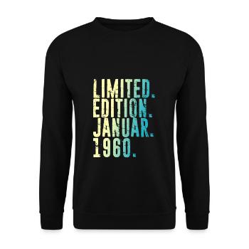 Limited Edition Januar 1960 Limitierte Auflage Ori - Unisex Pullover - Schwarz - Vorne - Alina (178cm) & Michal (187cm)