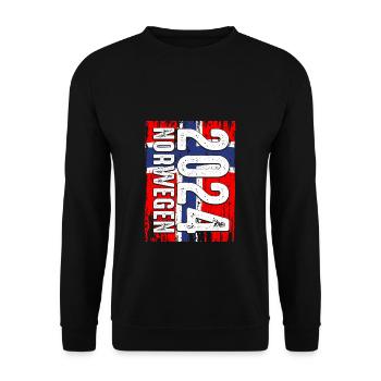 Urlaub Norwegen 2024 Angelteam Angelausflug Natur - Unisex Pullover - Schwarz - Vorne - Alina (178cm) & Michal (187cm)