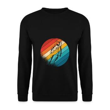 Astronaute Vintage Space Weltall Raumfahrt Astronau - Sweat-shirt Unisexe - noir - Devant - Alina (178cm) & Michal (187cm)