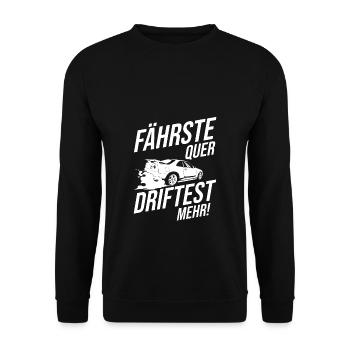 Fährste Quer Driftest Mehr! Offroad Bike Tuning Tu - Unisex Pullover - Schwarz - Vorne - Alina (178cm) & Michal (187cm)