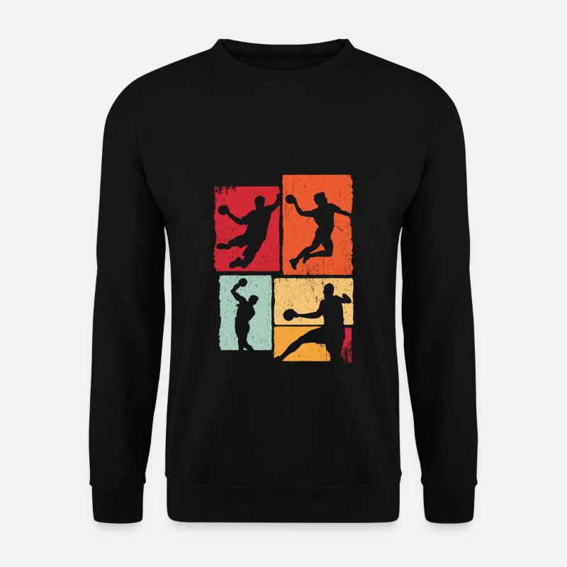 Handball Sport Coach Turnier Ball Vintage Handball - Unisex Pullover - Schwarz