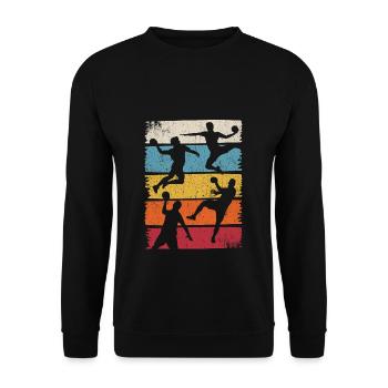 Handball, Sport, Coach, Tournament, Ball, Sportfan, Handbal - Unisex Sweatshirt - black - Front - Alina (178cm) & Michal (187cm)