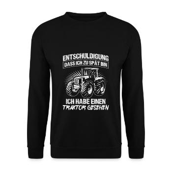 Landwirt Traktor Trecker Bester Job Natur Geschenk - Unisex Pullover - Schwarz - Vorne - Alina (178cm) & Michal (187cm)