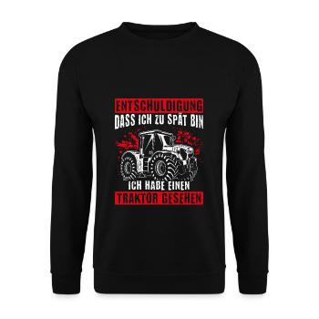 Landwirt Traktor Trecker Bester Job Natur Motiv La - Unisex Pullover - Schwarz - Vorne - Alina (178cm) & Michal (187cm)