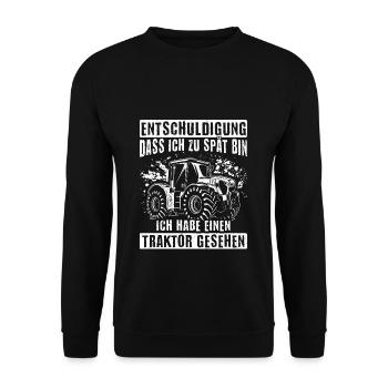 Landwirt Traktor Trecker Bester Job Natur Geschenk - Unisex Pullover - Schwarz - Vorne - Alina (178cm) & Michal (187cm)