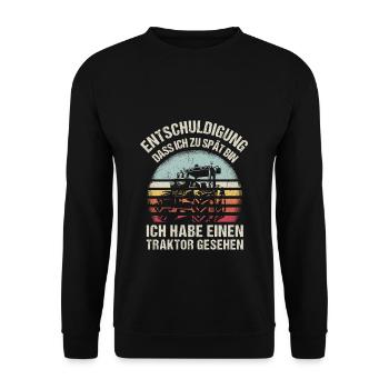 Landwirt Traktor Trecker Bester Job Natur Geschenk - Unisex Pullover - Schwarz - Vorne - Alina (178cm) & Michal (187cm)