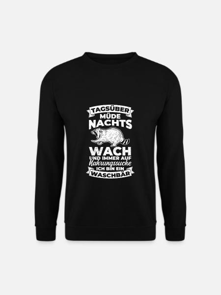 Tagsüber Müde Nachts Wach Nahrungssuche Ich Bin Ei - Unisex Pullover - Schwarz