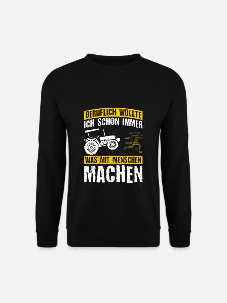 Beruf Landwirt Traktor Halloween Landwirt Bauer Tr - Unisex Pullover - Schwarz