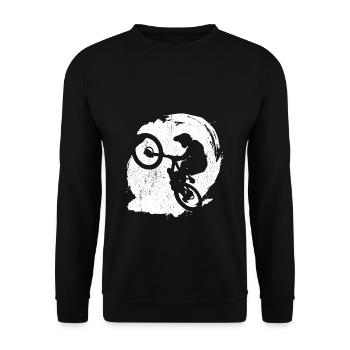 BMX Farbe Fahrrad Fans Rad Biker BMX Fahradfahrer - Unisex Pullover - Schwarz - Vorne - Alina (178cm) & Michal (187cm)