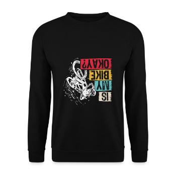 BMX Cycling Bicycle Gift Bicycle BMX MTB - Unisex Sweatshirt - black - Front - Alina (178cm) & Michal (187cm)