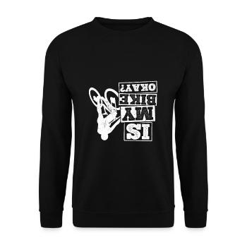 BMX Bike Bike Fans Bike Gift MTB Biker BMX - Unisex Sweatshirt - black - Front - Alina (178cm) & Michal (187cm)