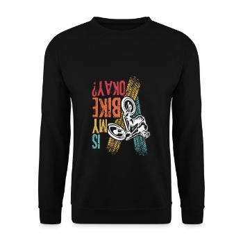 BMX Bike Bike Fans Bike Gift MTB Biker BMX - Unisex Sweatshirt - black - Front - Alina (178cm) & Michal (187cm)