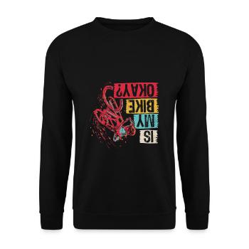 BMX Bike Bike Fans Bike Gift MTB Biker BMX - Unisex Sweatshirt - black - Front - Alina (178cm) & Michal (187cm)