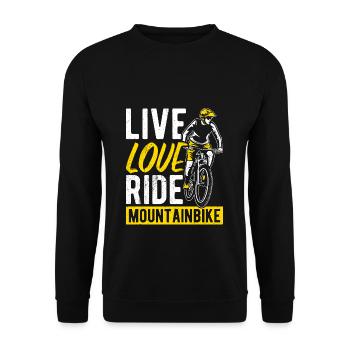 MTB Mountain Bike Bike Bike Fans Wheel MTB Biker M - Unisex Sweatshirt - black - Front - Alina (178cm) & Michal (187cm)