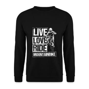 MTB Mountain Bike Bike Bike Fans Wheel MTB Liebhab - Unisex Sweatshirt - black - Front - Alina (178cm) & Michal (187cm)