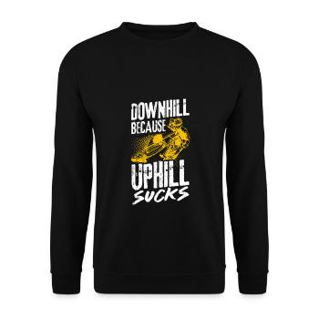 Mountain Bike MTB Cycling Bicycle Retro MTB - Unisex Sweatshirt - black - Front - Alina (178cm) & Michal (187cm)