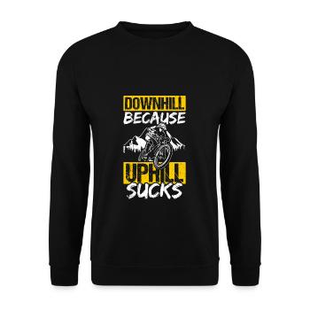 Mountain Bike MTB Cycling Bicycle Retro MTB - Unisex Sweatshirt - black - Front - Alina (178cm) & Michal (187cm)
