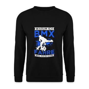 BMX Radfahren Fahrrad Geschenk Fahrrad BMX MTB - Unisex Pullover - Schwarz - Vorne - Alina (178cm) & Michal (187cm)