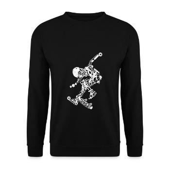 Skateboard Skateboarding Skater Vintage Boarder Sk - Unisex Sweatshirt - black - Front - Alina (178cm) & Michal (187cm)