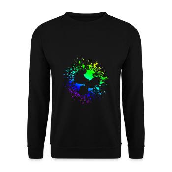 BMX Farbe Fahrrad Fans Rad Biker BMX Fahradfahrer - Unisex Pullover - Schwarz - Vorne - Alina (178cm) & Michal (187cm)