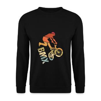 BMX Farbe Fahrrad Fans Rad Biker BMX Fahradfahrer - Unisex Pullover - Schwarz - Vorne - Alina (178cm) & Michal (187cm)