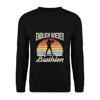 Enfin Biathlon Sports d’hiver Biathlon des neiges - Sweat-shirt Unisexe - noir - Devant - Alina (178cm) & Michal (187cm)