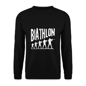 Biathlon, Winter Sports, Snow, Biathlete, Cross Country - Unisex Sweatshirt - black - Front - Alina (178cm) & Michal (187cm)