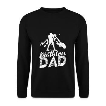 Biathlon Dad Sports Winter Sports Biathlete Skier - Unisex Sweatshirt - black - Front - Alina (178cm) & Michal (187cm)