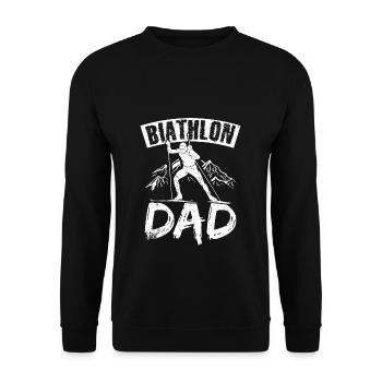 Biathlon Dad Sports Winter Sports Biathlete Skier - Unisex Sweatshirt - black - Front - Alina (178cm) & Michal (187cm)