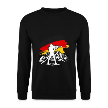 Biathlon Germany Sport Germany Biathlete Fan Sk - Unisex Sweatshirt - black - Front - Alina (178cm) & Michal (187cm)